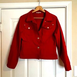 Red Jean CAbi Jacket Size M.